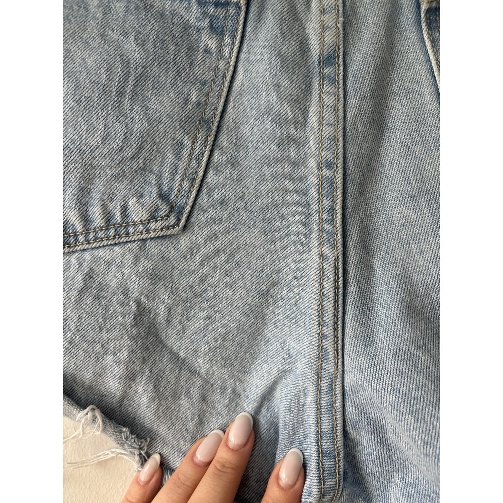 Abrand Venice Women's Blue Cut Off Raw Hem High Rise Light Size 26 - Picture 8 of 8